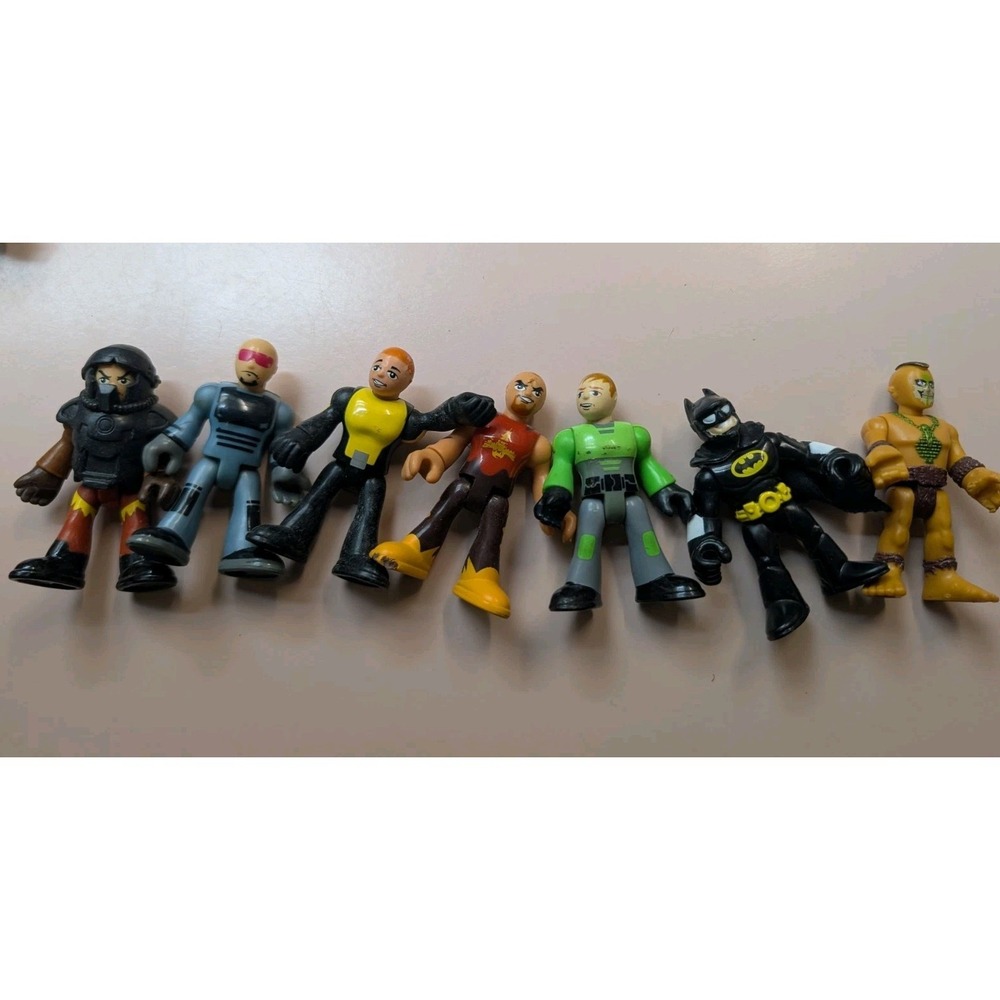 Imaginext DC Collectible Figures hero Villains Weapons Lot 7 Figures Caveman
